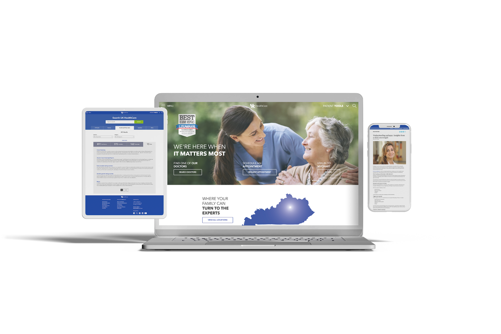 UK HealthCare software mockups